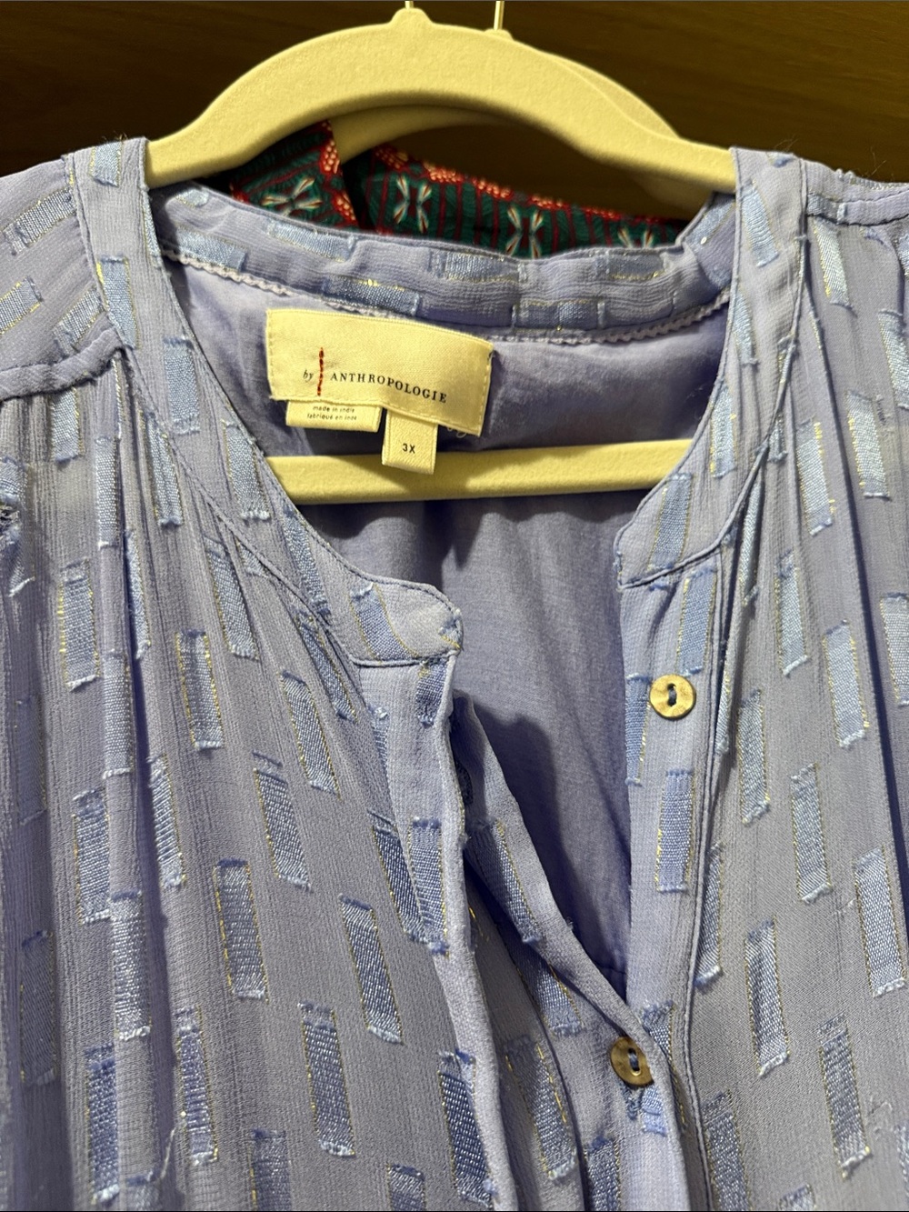 Anthropologie Lavender Maxi Dress with Subtle Metallic Accents